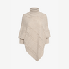 Poncho tricoté avec col montant - pull élégant pour dames