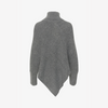 Poncho tricoté avec col montant - pull élégant pour dames