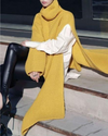 Poncho tricoté - pull oversize tendance pour femmes