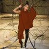 Poncho tricoté - pull oversize tendance pour femmes
