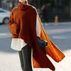Poncho tricoté - pull oversize tendance pour femmes