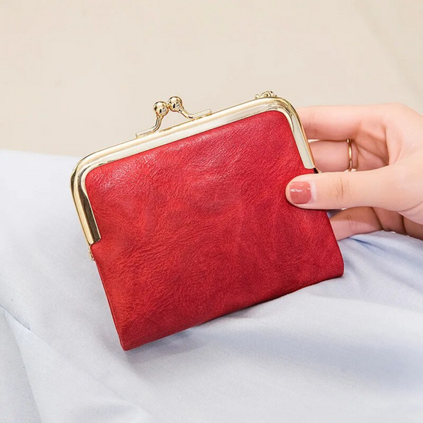 Porte-monnaie vintage à fermoir, élégant et féminin