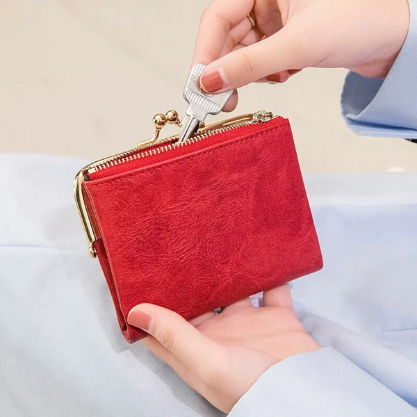 Porte-monnaie vintage à fermoir, élégant et féminin