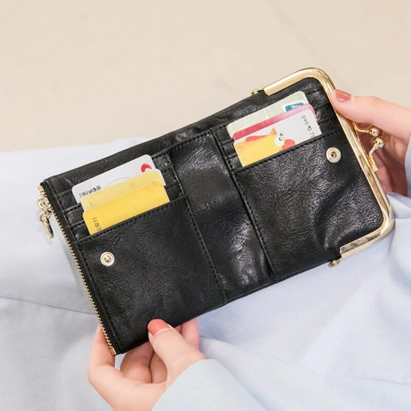 Porte-monnaie vintage à fermoir, élégant et féminin