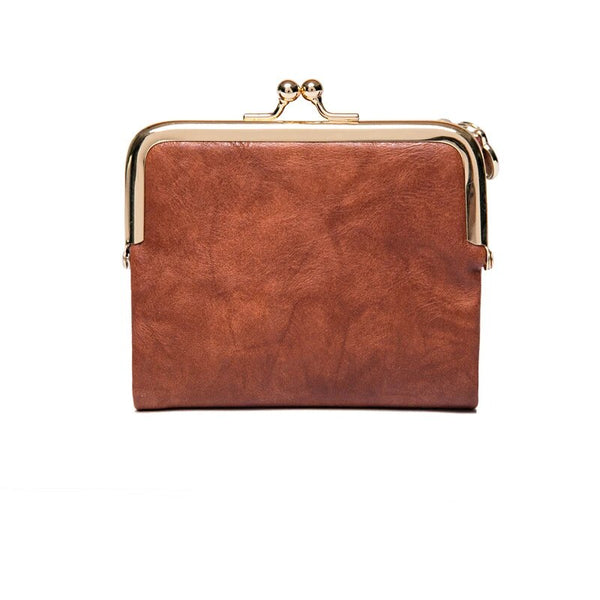 Porte-monnaie vintage à fermoir, élégant et féminin