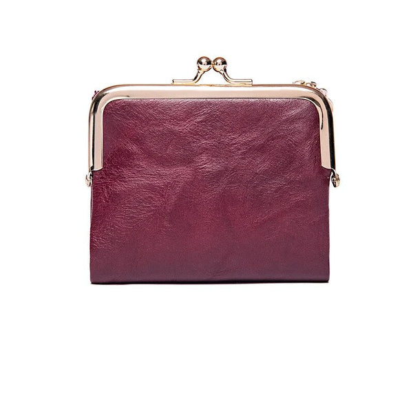 Porte-monnaie vintage à fermoir, élégant et féminin