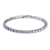 Bracelet de tennis en cristal pour femmes - finition argentée et dorée sophistiquée
