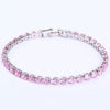 Bracelet de tennis en cristal pour femmes - finition argentée et dorée sophistiquée