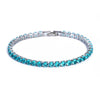 Bracelet de tennis en cristal pour femmes - finition argentée et dorée sophistiquée