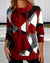 Pull à col montant - haut tendance pour femmes avec motif