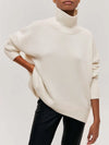 Pull à col roulé surdimensionné - doux pull en maille pour femmes