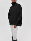 Pull à col roulé surdimensionné - doux pull en maille pour femmes