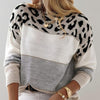Pull à imprimé léopard - tricot polyvalent pour femmes à la mode