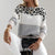 Pull à imprimé léopard - tricot polyvalent pour femmes à la mode