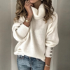 Pull à mailles épaisses - sweat à coupe décontractée pour femmes