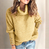 Pull à mailles épaisses - sweat à coupe décontractée pour femmes