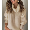 Pull à mailles épaisses - sweat à coupe décontractée pour femmes