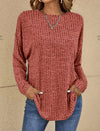 Pull à manches longues - élégant jumper féminin décontracté