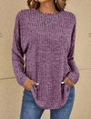 Pull à manches longues - élégant jumper féminin décontracté