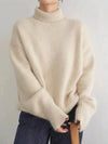 Pull col roulé - sweat douillet pour femmes