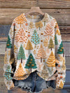 Pull de noël - sweatshirt festif brodé pour femmes