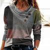 Pull décontracté femme - pull à col cowl stylé avec boutons