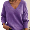 Pull en cachemire à col en v pour femme - élégant et douillet