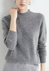 Pull en cachemire - doux pullover pour femmes à col montant