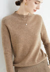 Pull en cachemire - doux pullover pour femmes à col montant