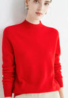 Pull en cachemire - doux pullover pour femmes à col montant
