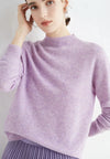 Pull en cachemire - doux pullover pour femmes à col montant