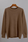 Pull en cachemire - pull tricoté oversize crème pour femmes