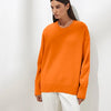 Pull en cachemire - pull tricoté oversize crème pour femmes