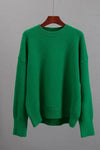 Pull en cachemire - pull tricoté oversize crème pour femmes