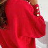 Pull en maille à col en v pour femmes - sweat élégant à manches longues