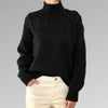 Pull en maille à col roulé pour femmes - sweat en tricot à motifs en relief