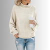 Pull en maille - élégant col haut pour femmes