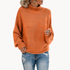 Pull en maille - élégant col haut pour femmes