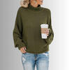 Pull en maille - élégant col haut pour femmes