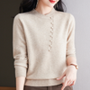 Pull en maille élégant pour femmes - sweat à détails de boutons chic