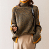 Pull en maille épaisse à col roulé - sweatshirt oversized pour dames