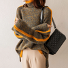 Pull en maille épaisse à col roulé - sweatshirt oversized pour dames
