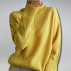 Pull en maille mélange cachemire - sweat à col roulé élégant pour femmes