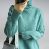 Pull en maille mélange cachemire - sweat à col roulé élégant pour femmes