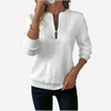 Pull en maille torsadée - sweat à zip moderne pour femmes