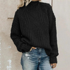 Pull en tricot épais - élégant sweater à col roulé pour femmes