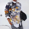 Pull en tricot floral - sweat-texturé pour femme