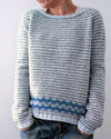 Pull en tricot - sweat artisanal pour femmes avec motif géométrique