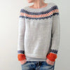 Pull en tricot - sweat artisanal pour femmes avec motif géométrique