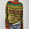 Pull en tricot - sweat artisanal pour femmes avec motif géométrique